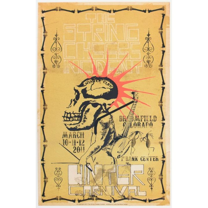 2011 String Cheese Incident 1st Bank Center Broomsfield Poster Mint 90