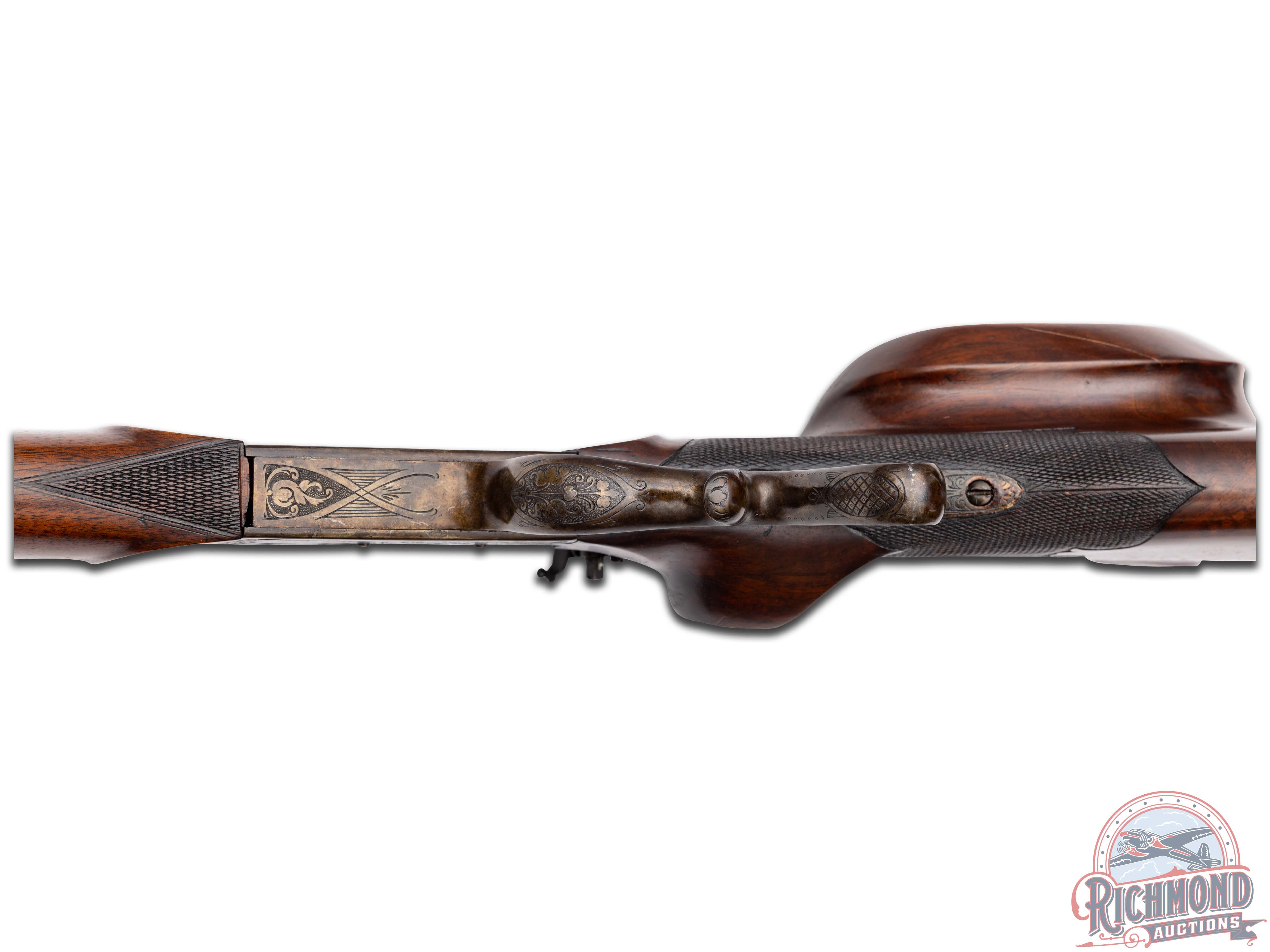 Heavily Engraved Early 20th Century German Schuetzen Falling Block ...