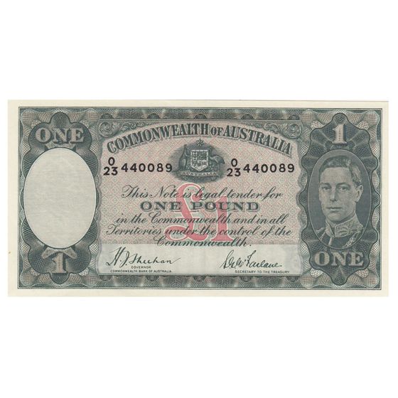 Australia 'Sheehan - McFarlane' £1 (1938), Uncirculated OPQ
