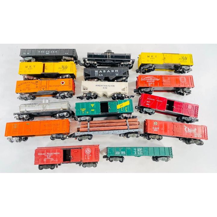American Flyer Postwar S Gauge Sixteen (16) Assorted Freight Cars