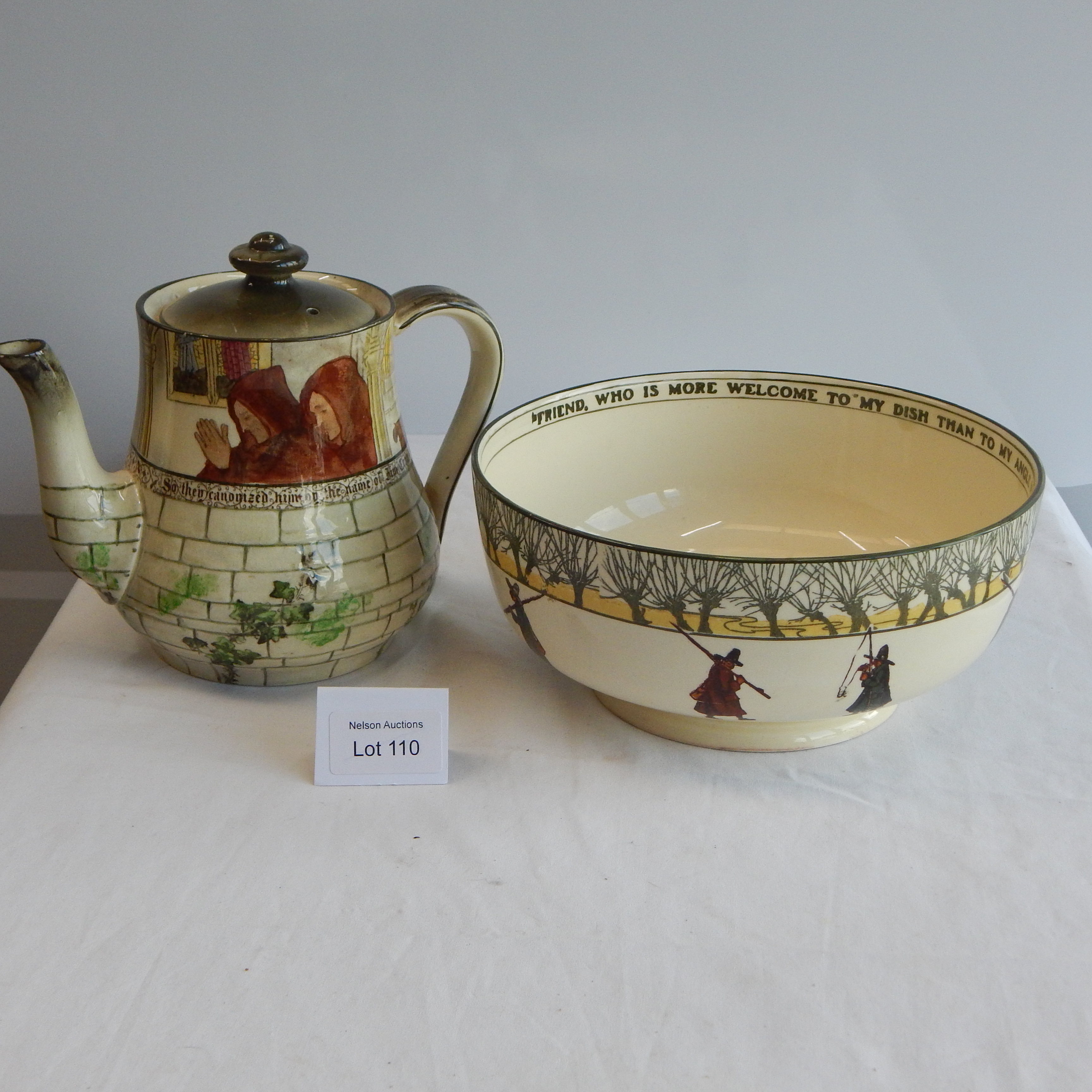 2 Royal Doulton The Jackdaw of Reims Teapot etc — sold at auction in New Zealand for $25