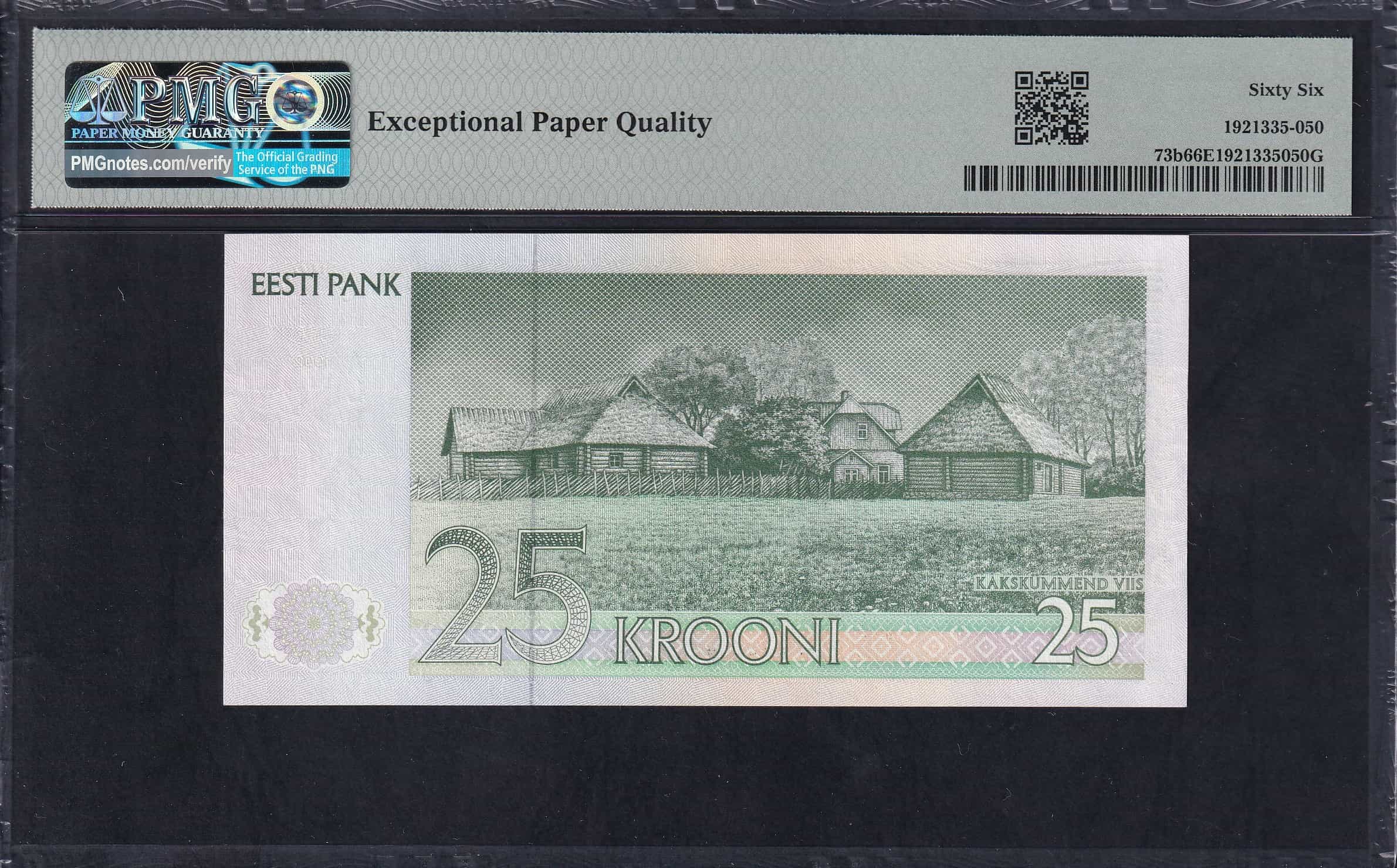 Estonia, 25 Krooni, 1992 (1994), Gem UNC 66 EPQ | COINSTORE