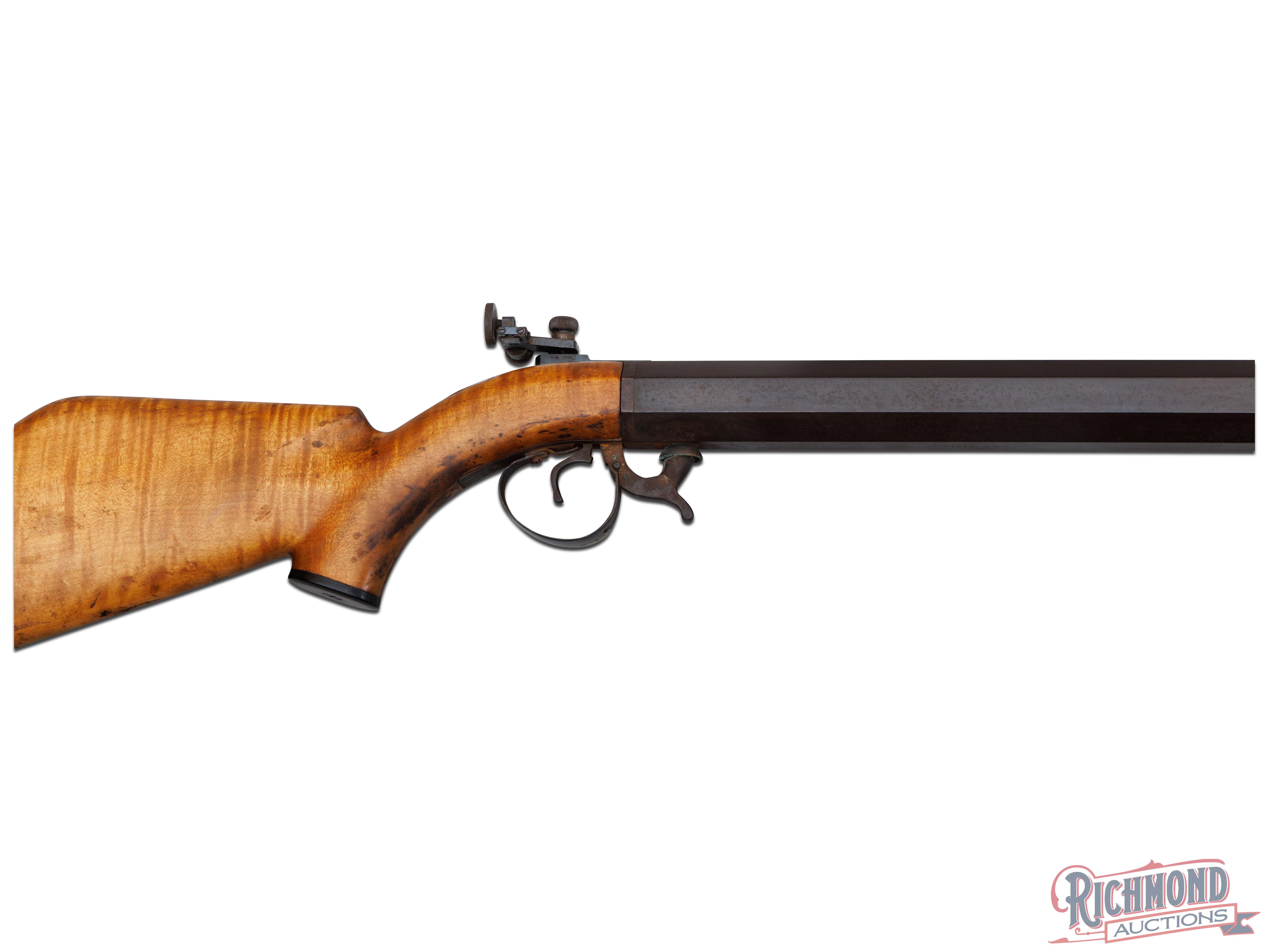 Underhammer Target Rifle Underhammer Percussion 45 Caliber Muzzleloader Bench Rifle by E.F ...