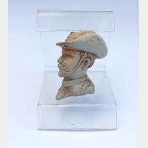 BOER WAR .British Army Clay Pipe Head CIV.