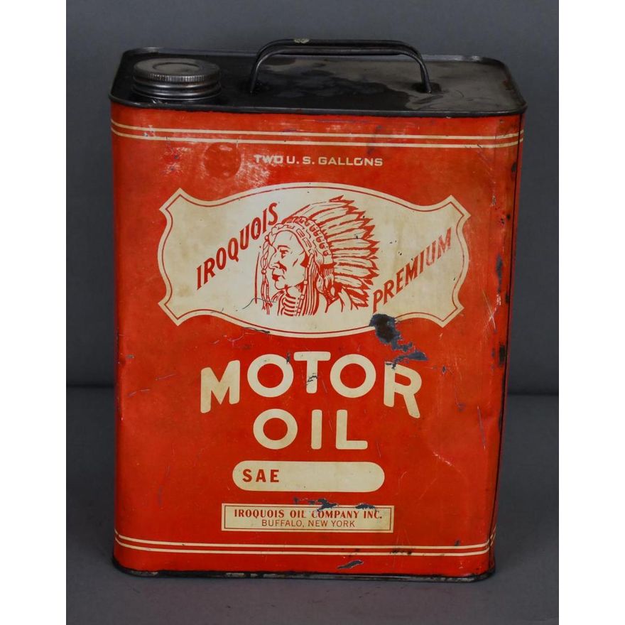 Iroquois Premium Motor Oil w/Image Two-Gallon Metal Can