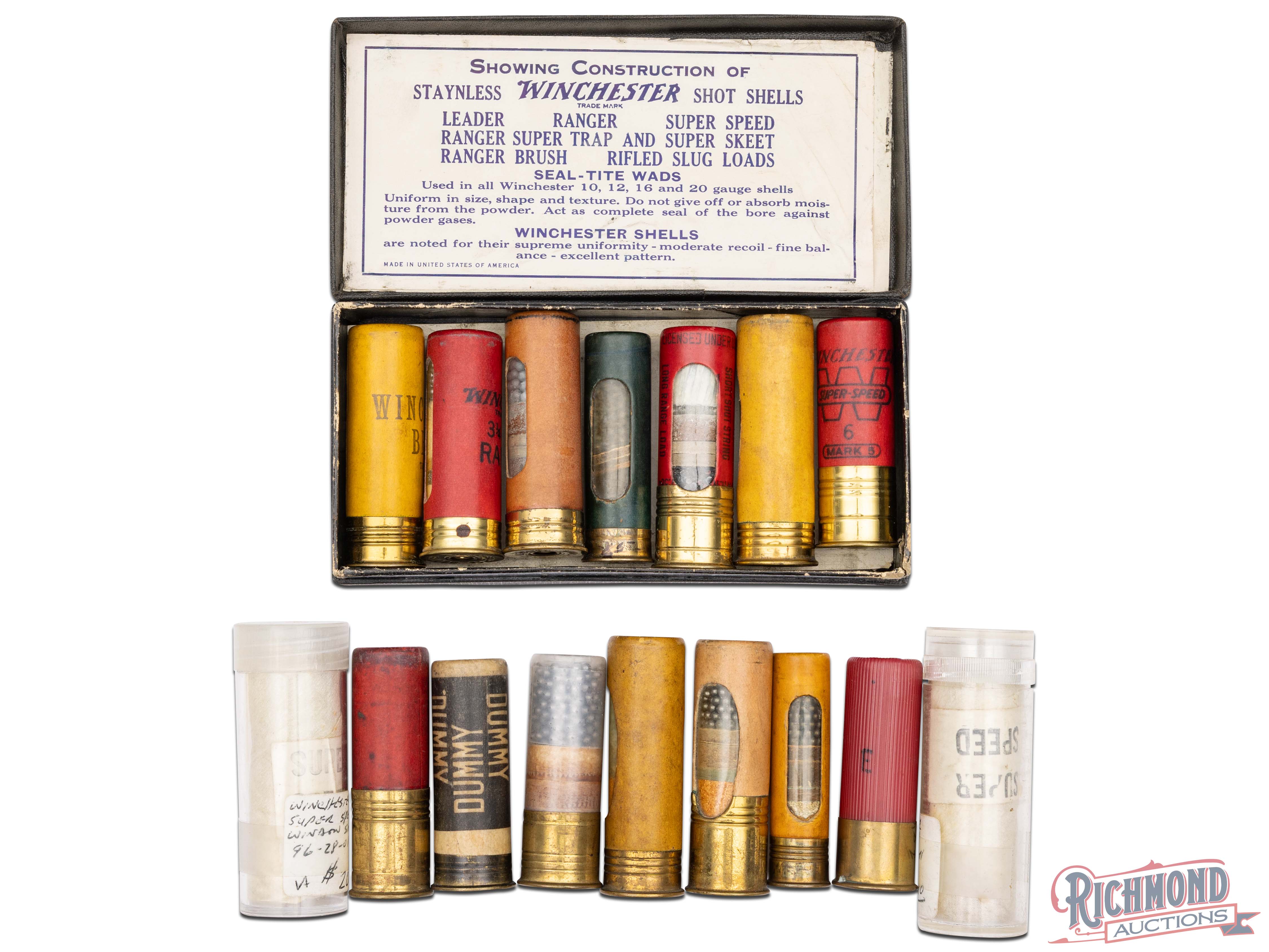 Shell Shot Samples Lot of Winchester Shotshell Salesman Samples | Richmond Auctions