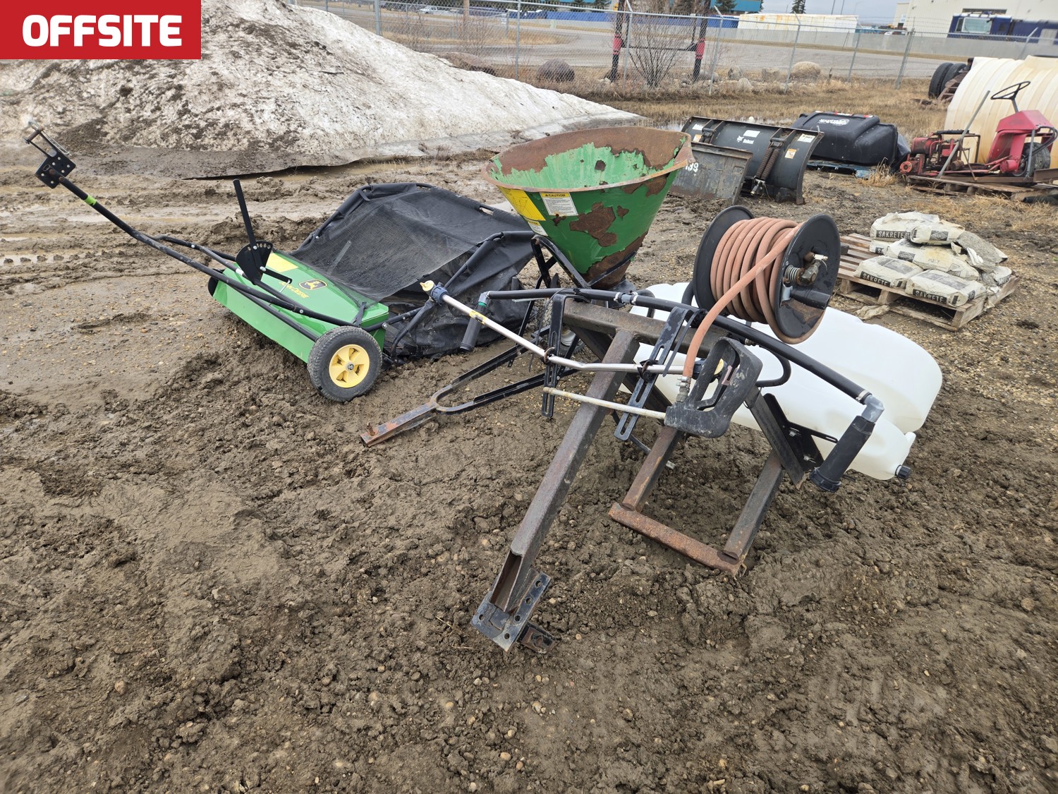 John Deere Towable Sweeper, Frontier Towable Broadcaster & Sprayer Tank ...