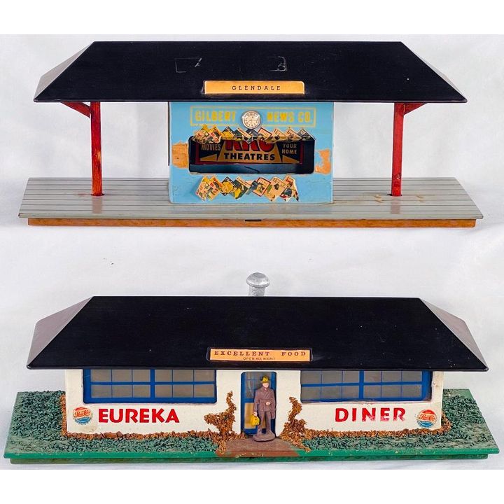 American Flyer Postwar S Gauge 275 Eureka Diner and 272 Glendale Station