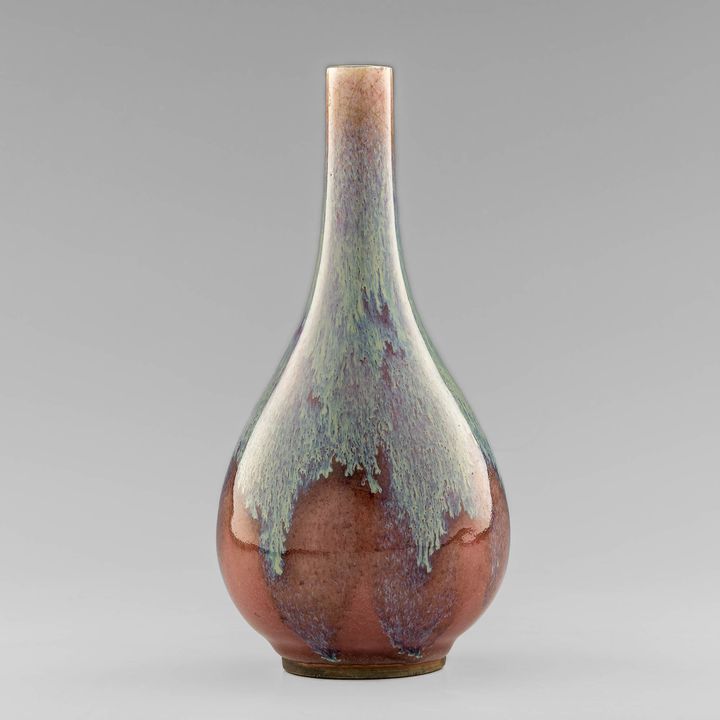 十九世紀 窯變釉膽瓶 A Chinese flambe dan vase, 19th century