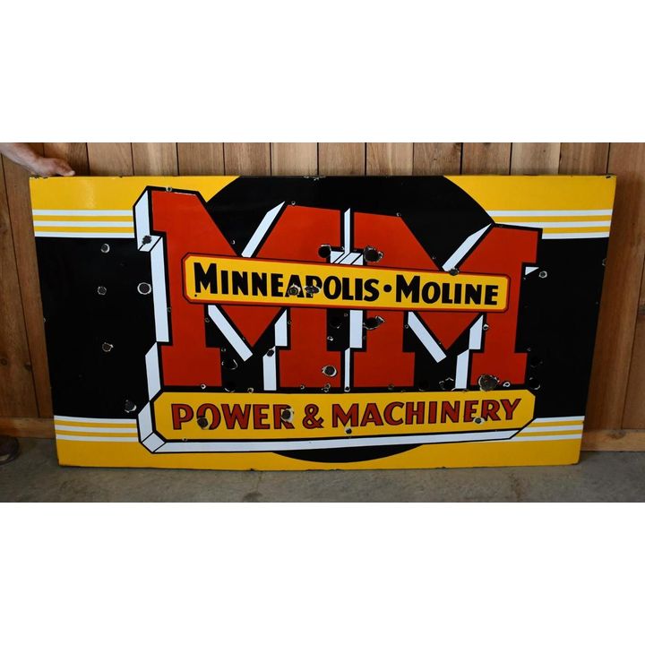Minneapolis Moline Porcelain Dealership Neon Sign (TAC)