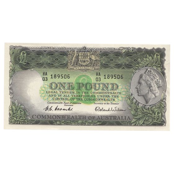 Australia 'Coombs - Wilson' Commonwealth £1 (1953), Uncirculated OPQ