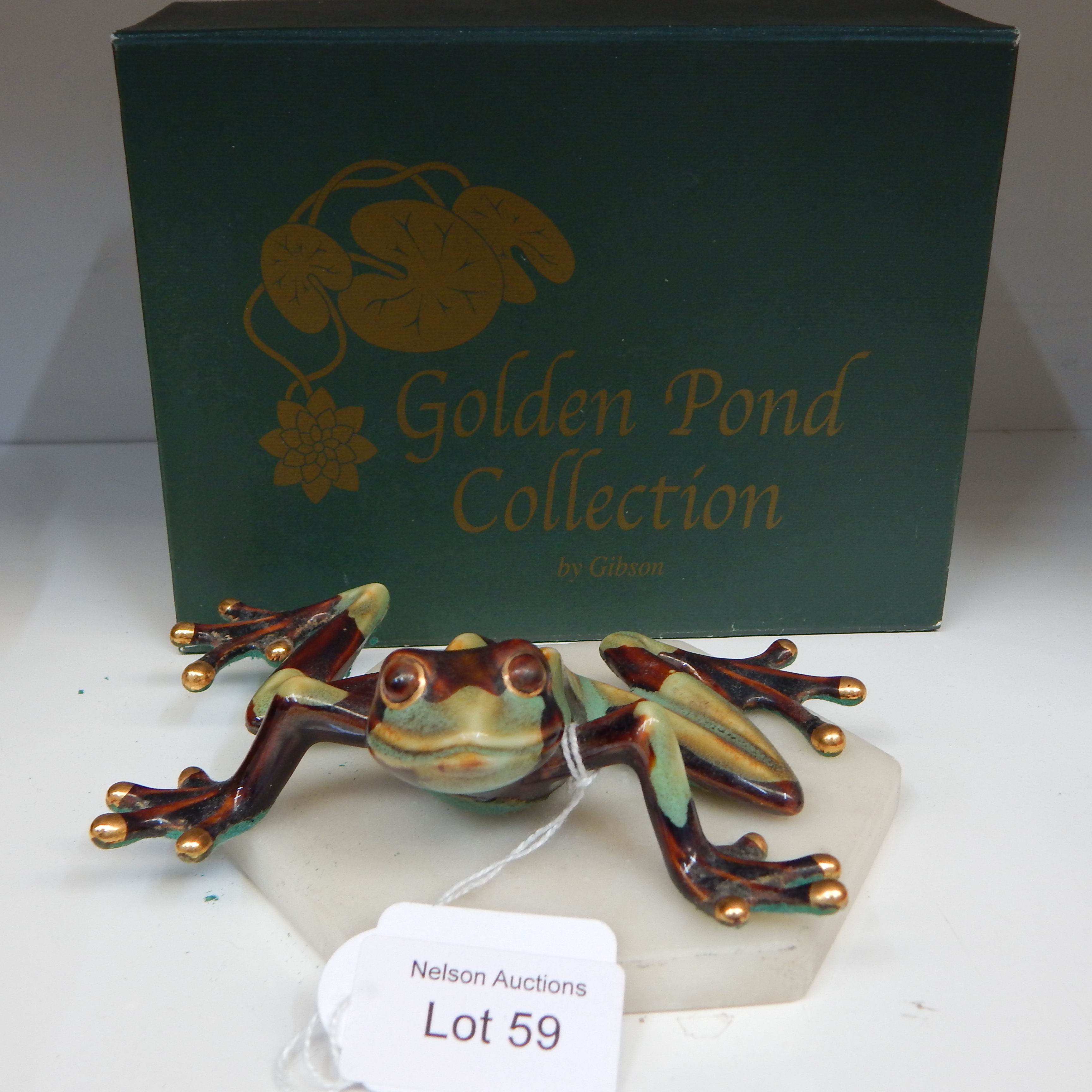 Golden Pond Collection by Gibson boxed frog — sold at auction in New Zealand for $20