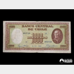 Chile, Banco Central. 1.000 Pesos 1942.