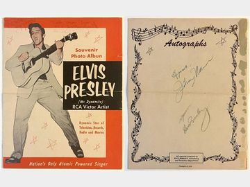 Elvis Presley 1956 Signed "Mr. Dynamite" SouvenirPhoto Album (Third Party Guaranteed)