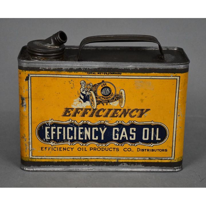 Efficiency Gas & Oil 1/2 Gallon w/ Race Car Metal Can