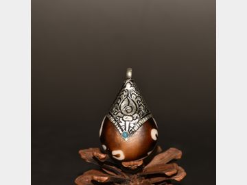 Pure copper inlaid beeswax gemstone pendant