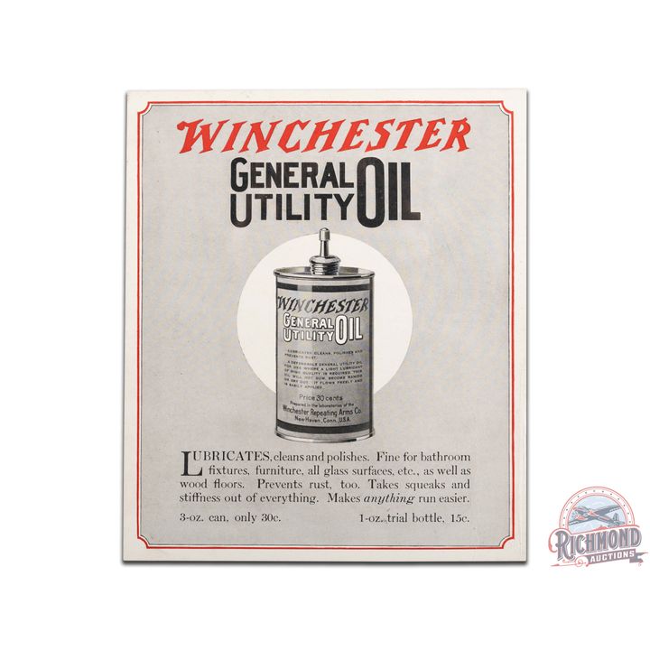 Winchester General Utility Oil Cardboard Sign