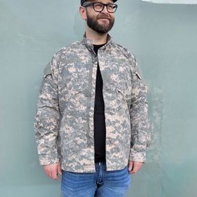 Digital Camo Combat Coat, US Army Certified, Medium Extra Long