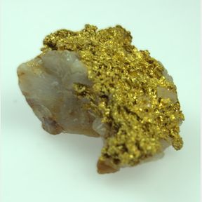 High-carat Natural Gold Nugget with Quartz inclusions from the Pilbara Region of Western Australia