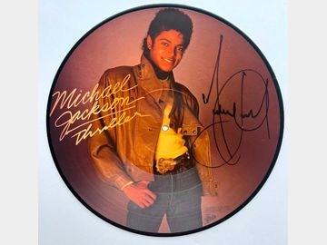 Michael Jackson Signed "Thriller" Picture Disc Record (JSA Authentication)
