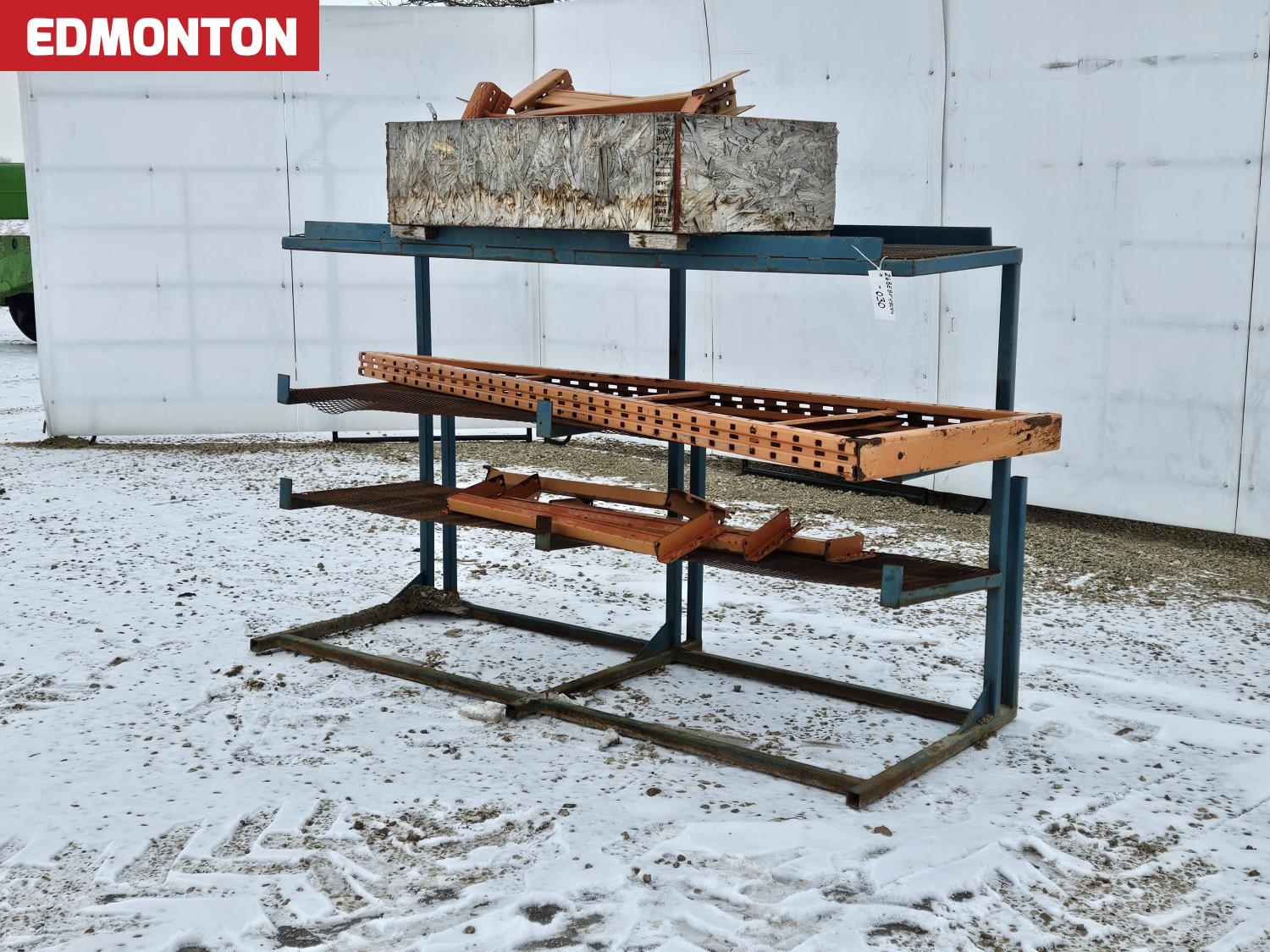 Metal Rack with a-Frame Shelving Upright [26BF48001-030] | Team Auctions