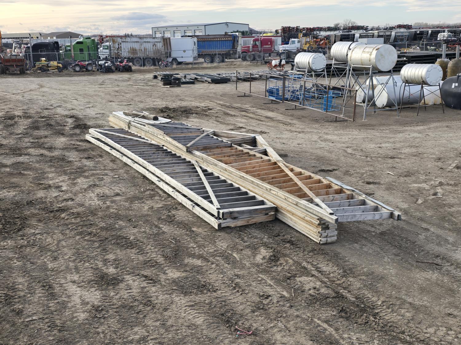 Qty of (11) 56 Ft X 10 Ft 6 Inch Container Building Roof Trusses ...