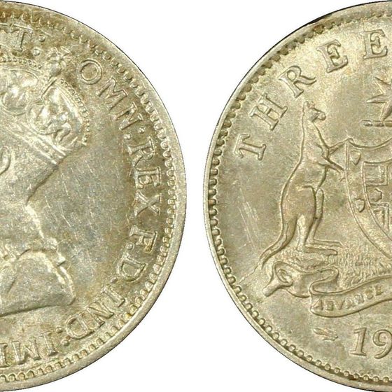 Australia 1924 Threepence, PCGS MS62 (Pop 16)