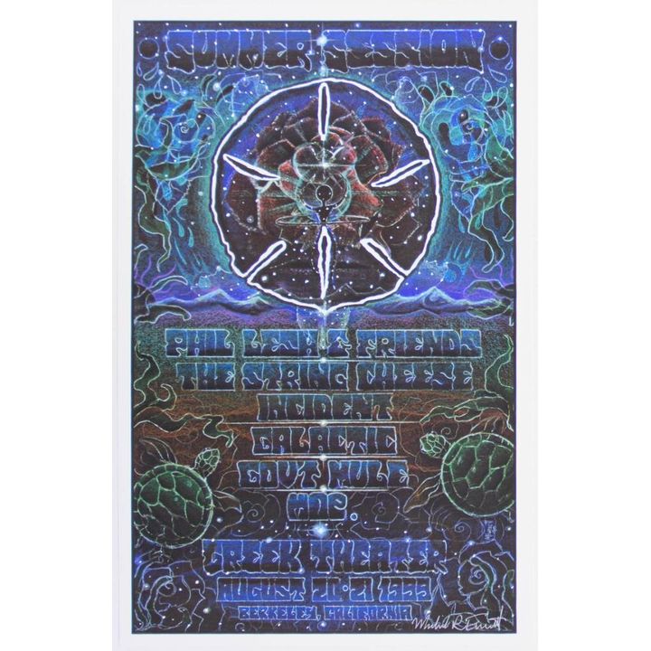 1999 Phil Lesh & Friends String Cheese Incident Greek Theatre Signed Everett Poster Mint 91
