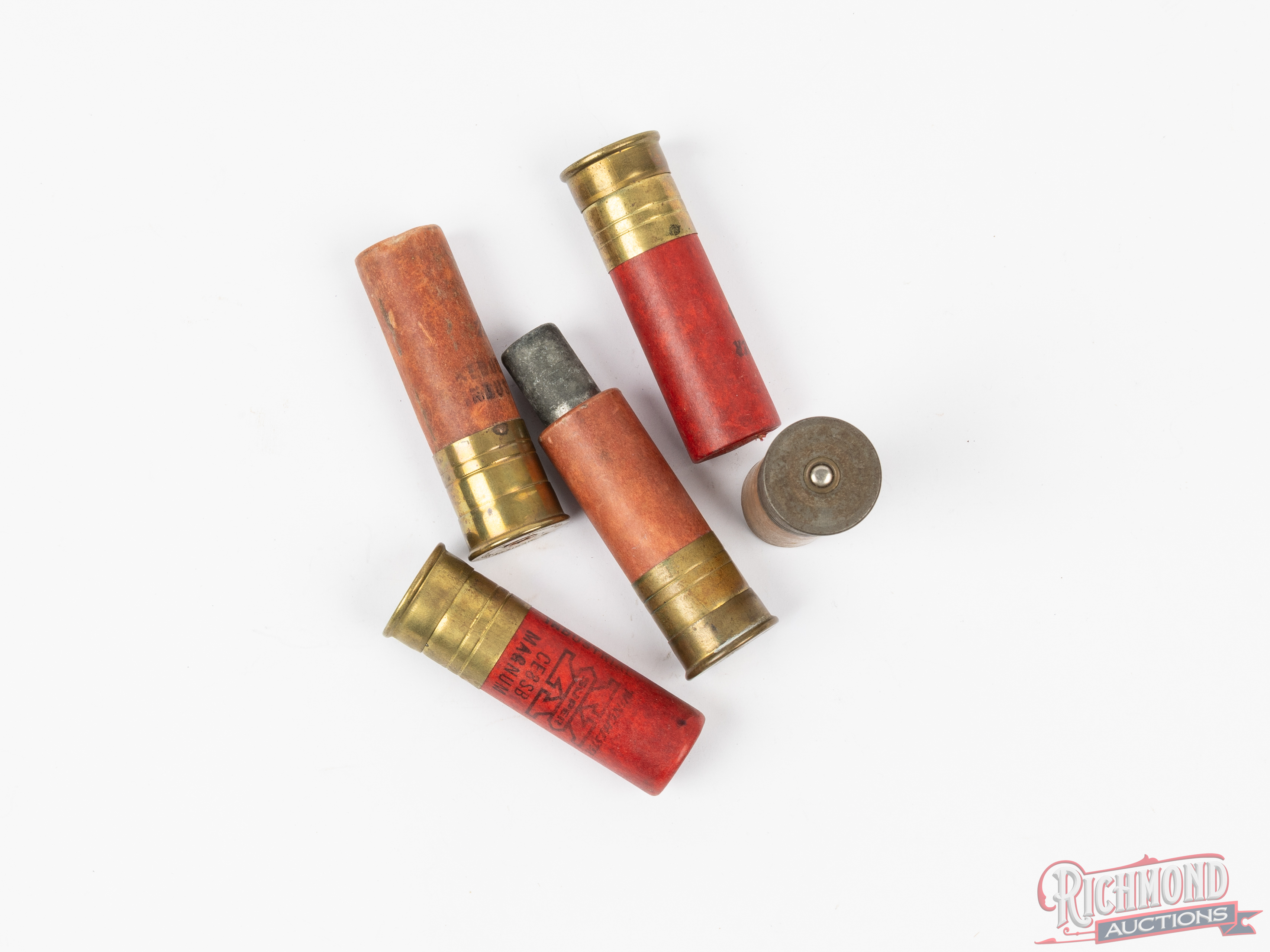 Five Vintage Winchester and Western Kiln And Industrial 8 Gauge Shells ...