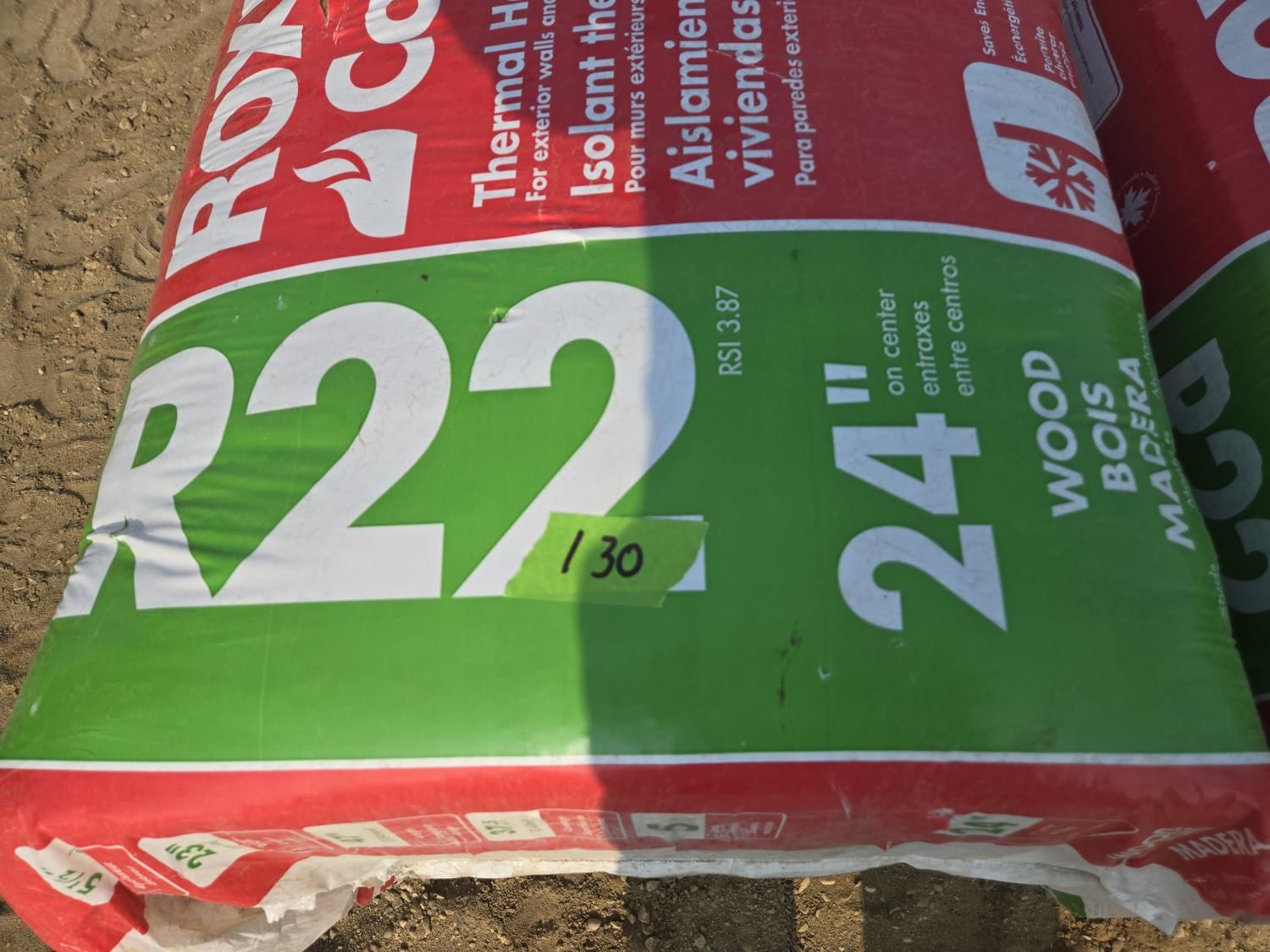 (2) Bags of R22 Roxul 24 Inch Insulation [24HH05001-130] | Team Auctions