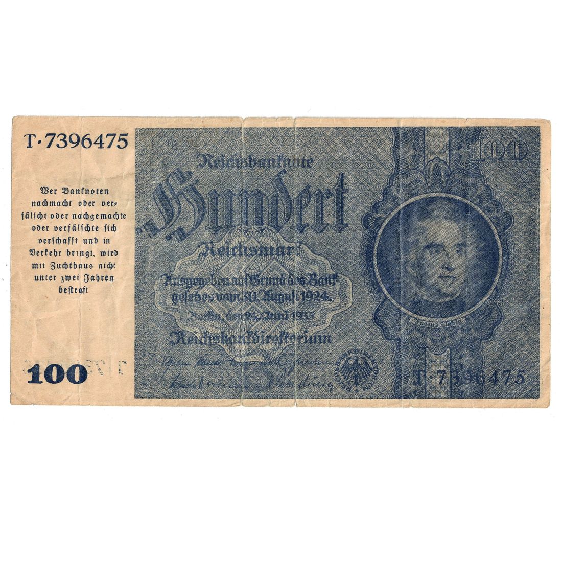 German Reichsbank - Graz, Linz & Salzburg 'Emergency' 100 Mark (1945), Crisp Very Fine - Scarce