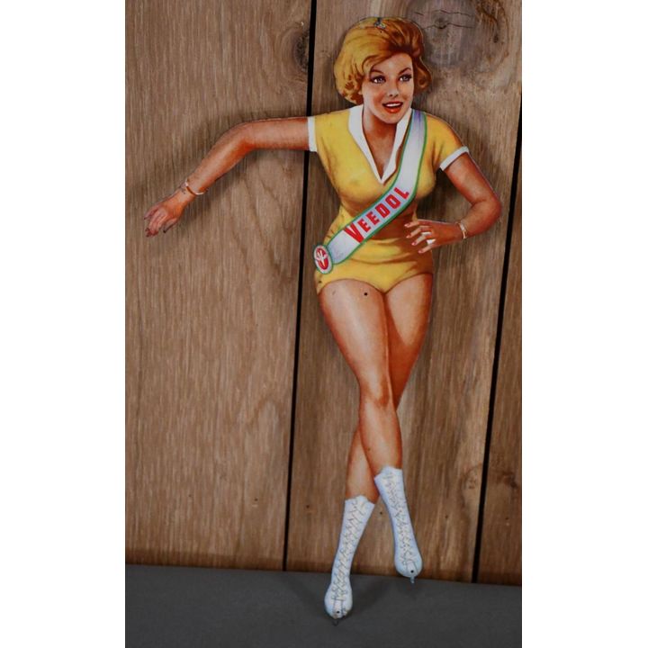 Veedol Skating Girl Metal Sign (TAC)