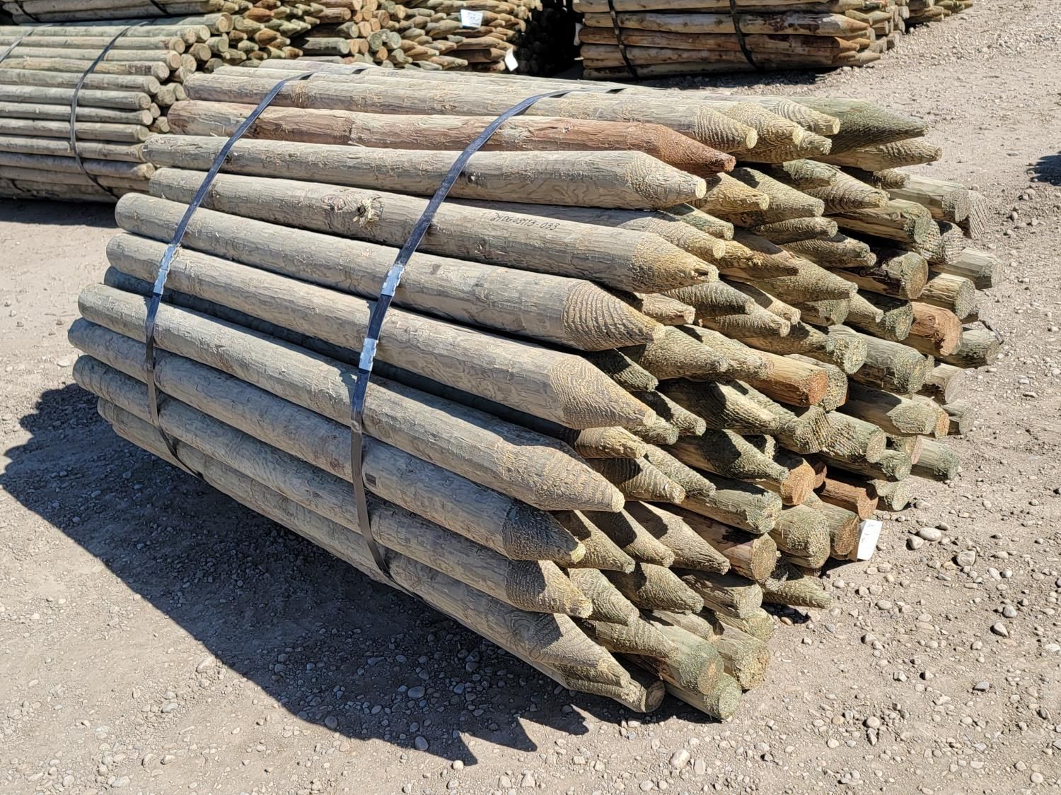 (115) 3-4 Inch X 6 Ft Treated Fence Posts (Unused) [24DG03993-035 ...