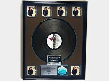 Michael Jackson "Bad" RIAA Multi-Platinum Album Sales Award Presented to The Hit Factory