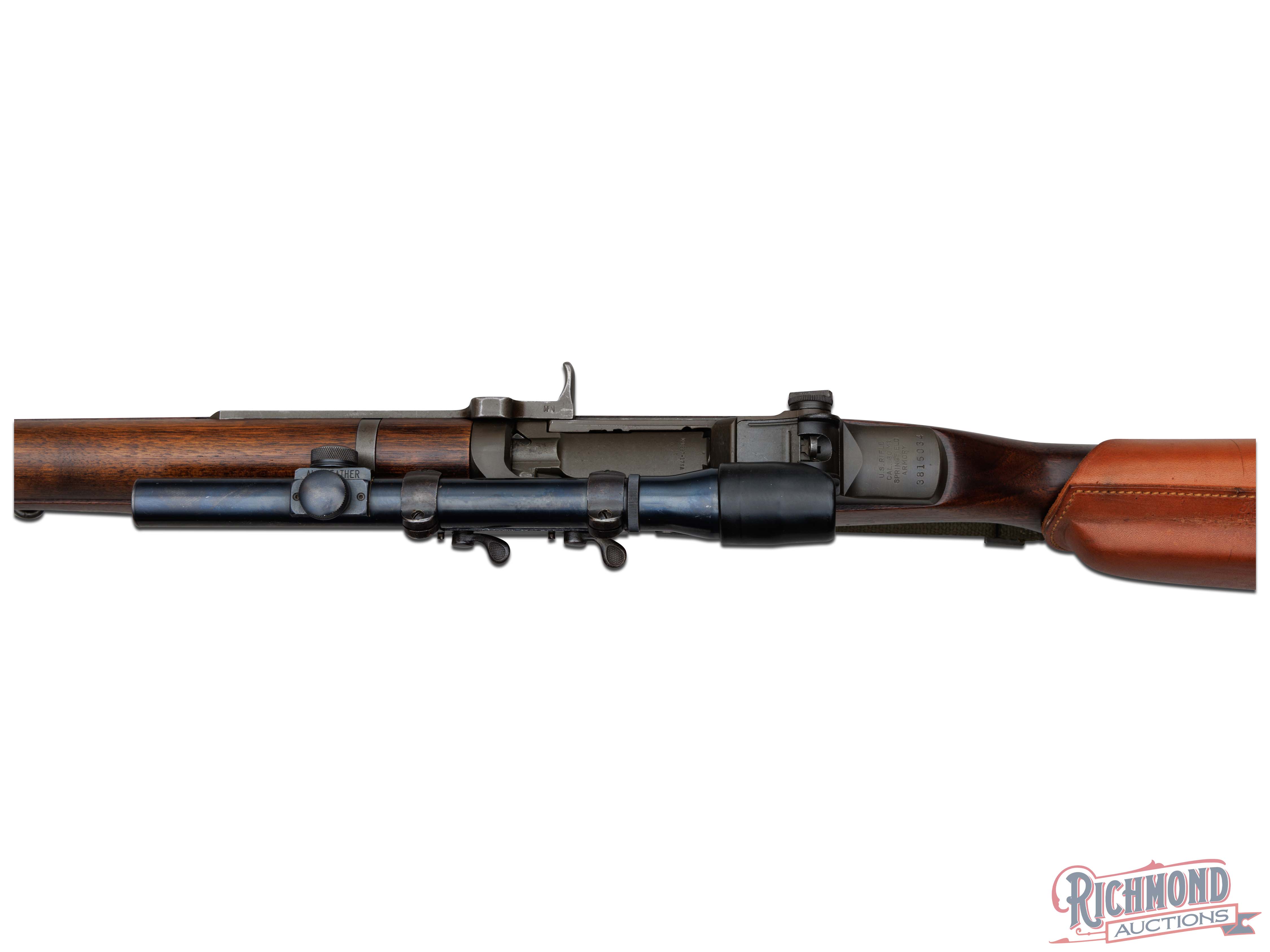 Late Sniper Rifle Late WW2 Era Springfield Armory M1C Garand Sniper Semi-Automatic Rifle ...