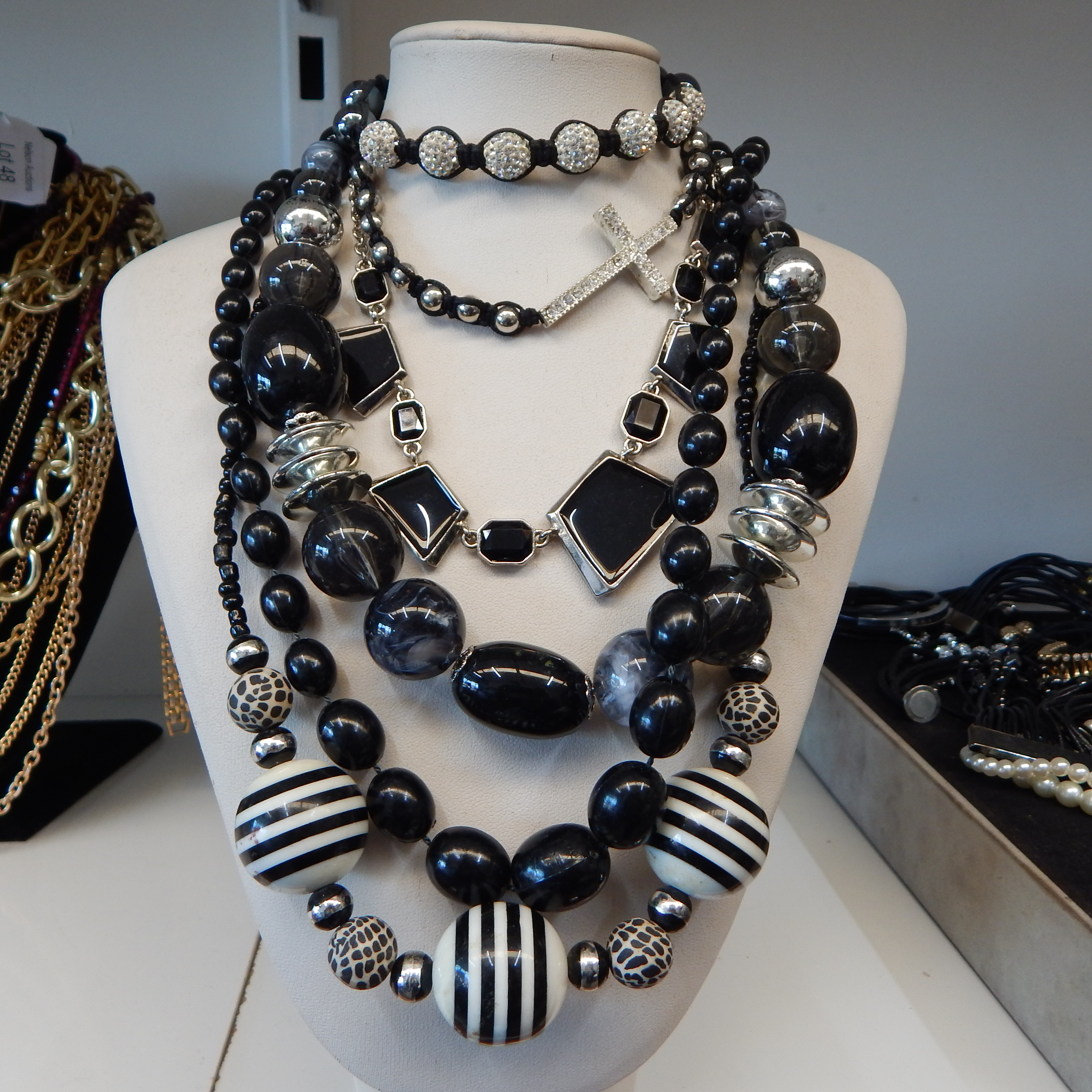 Collection of Black/Silver-tone Fashion Jewellery — sold at auction in New Zealand for $10