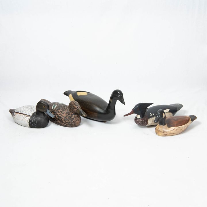 Five duck decoys