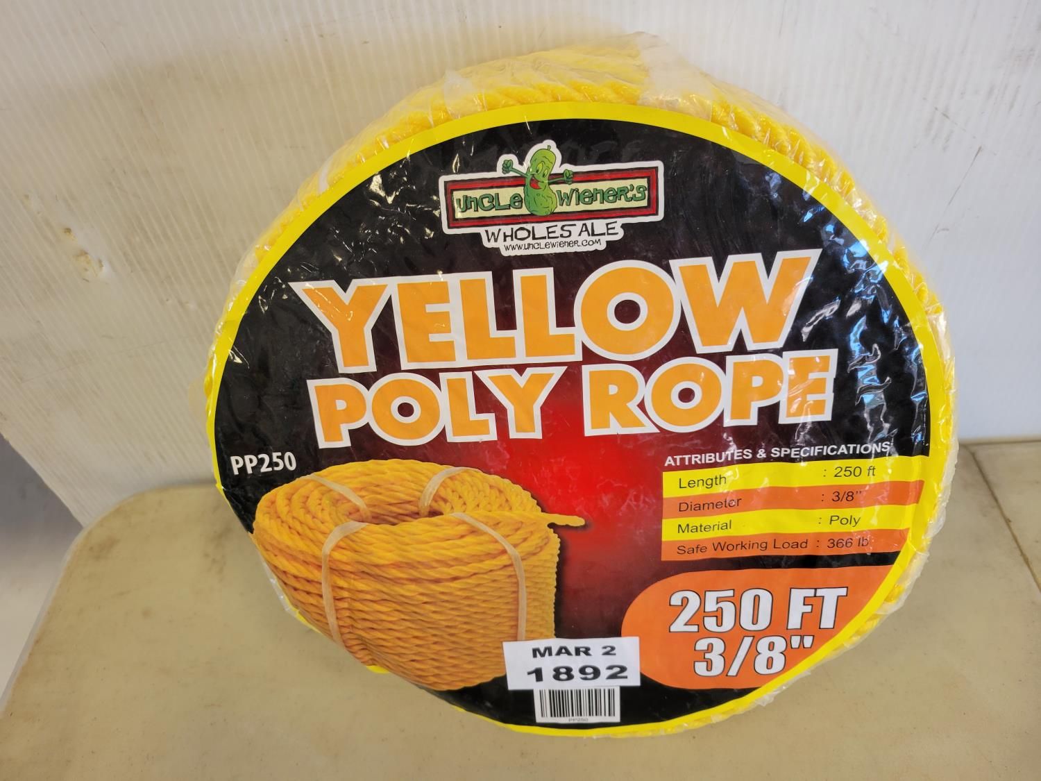 Yellow Poly Rope (Unused) [24FA05997-001] | Team Auctions