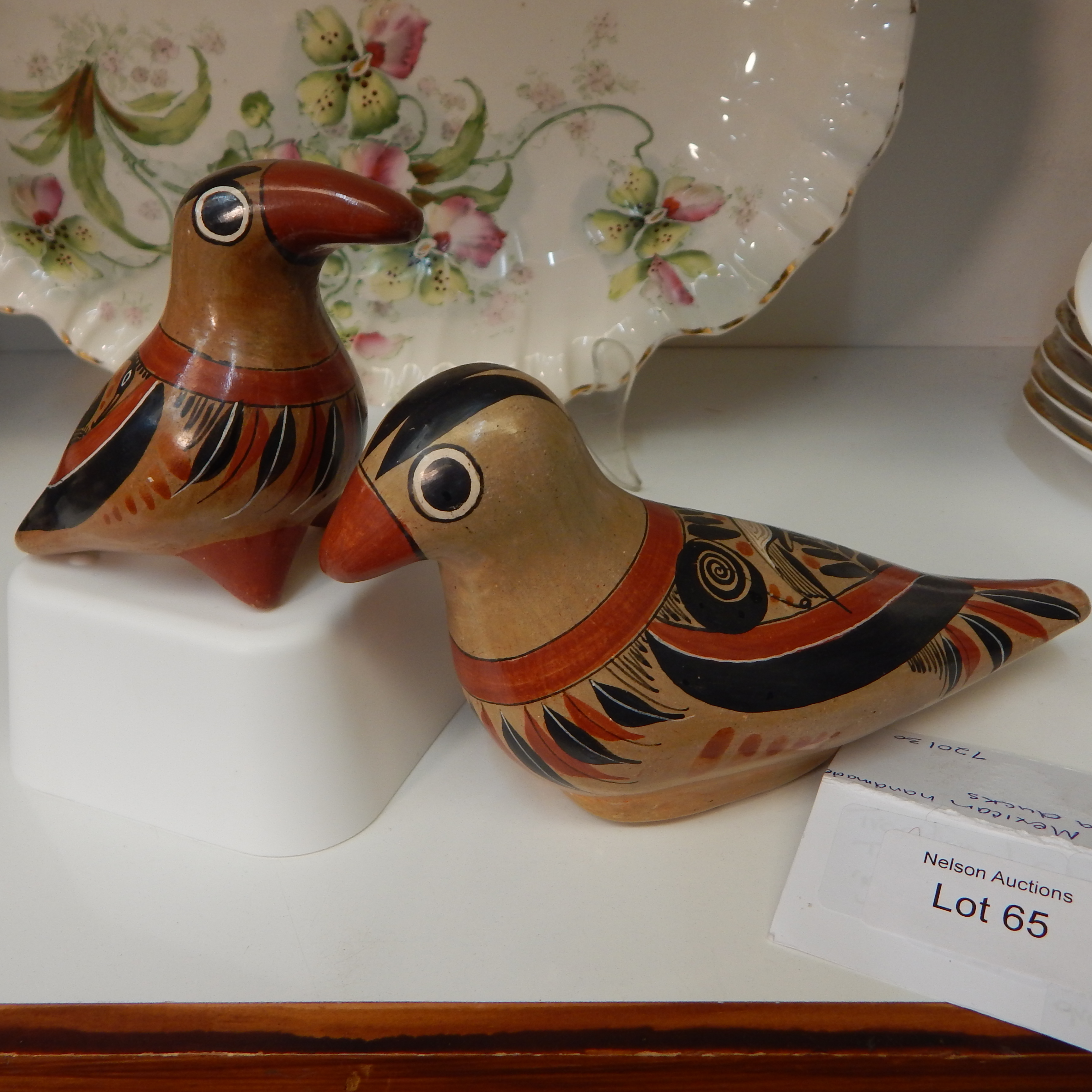 Pair of Mexican handmade Tonala ducks — sold at auction in New Zealand for $35