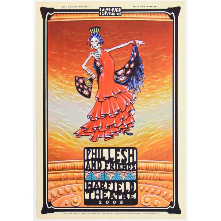 2008 BGP-358 Phil Lesh and Friends Warfield Theatre Poster Near Mint 87
