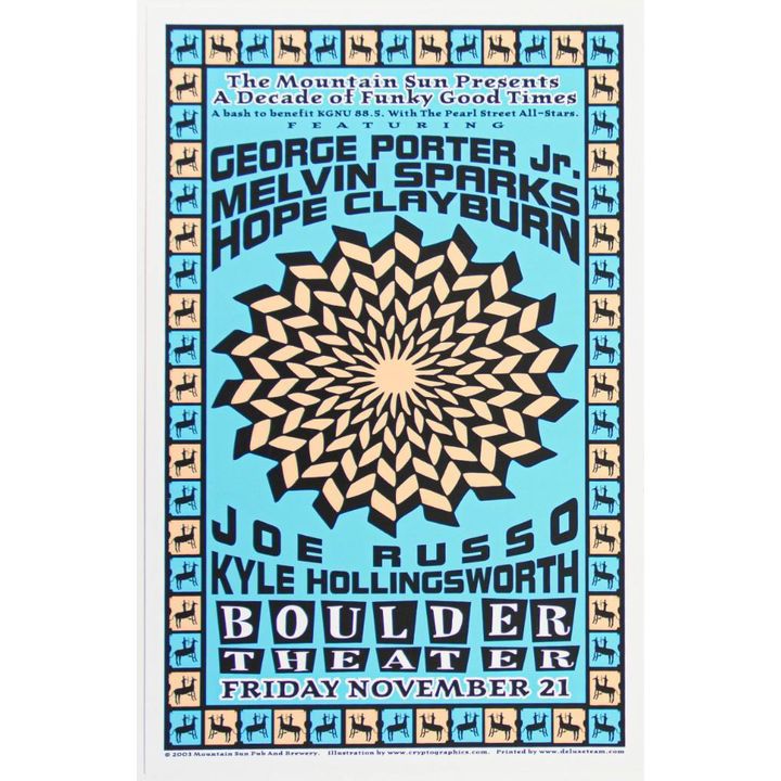 2003 Joe Russo Kyle Hollingsworth George Porter Jr Boulder Theater Poster Mint 91