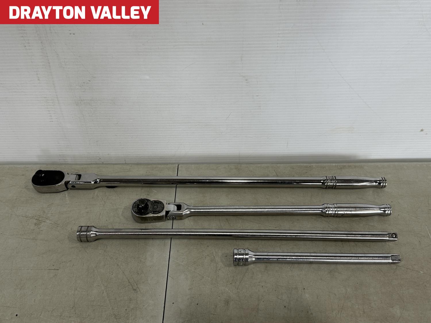 Snap-on 1/2 Inch Drive 24 Inch and 16 Inch Ratchets and 10 Inch and 8 ...
