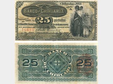 M73a – 25 Centavos Chihuahua 1889. VF