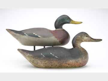 Pair of mallards, Mason decoy factory, Detroit, Michigan.