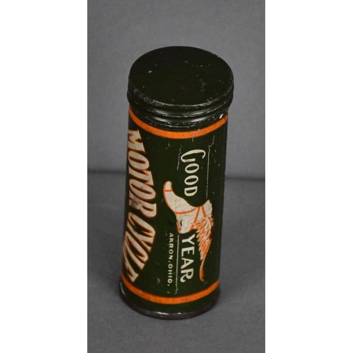 Goodyear w/Winged Foot Logo Motorcycle Repair Outfit Metal Container