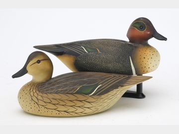 Miniature pair of teal, Charlie Joiner, Chestertown, Maryland.