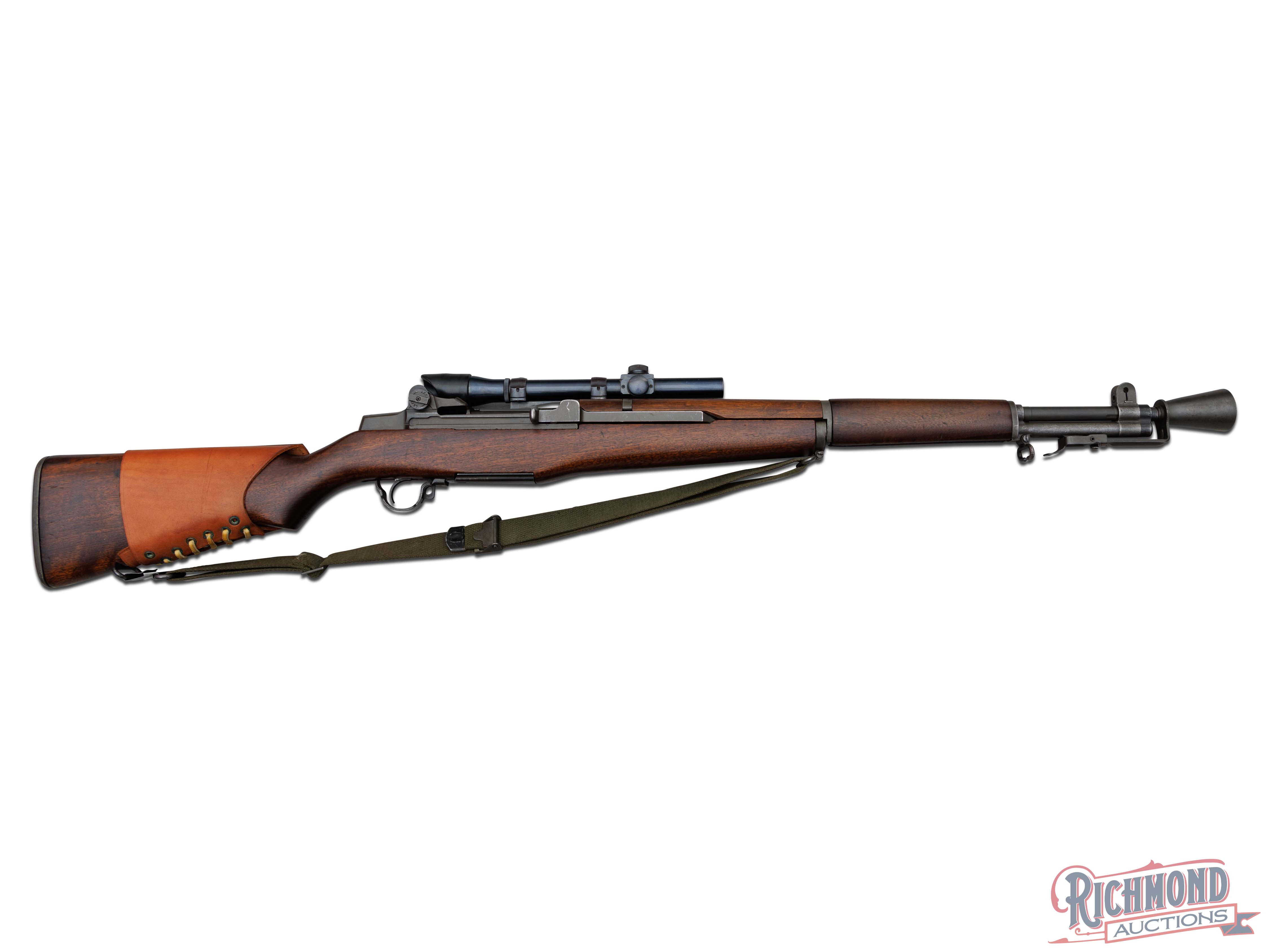 Late WW2 Era Springfield Armory M1C Garand Sniper Semi-Automatic Rifle ...