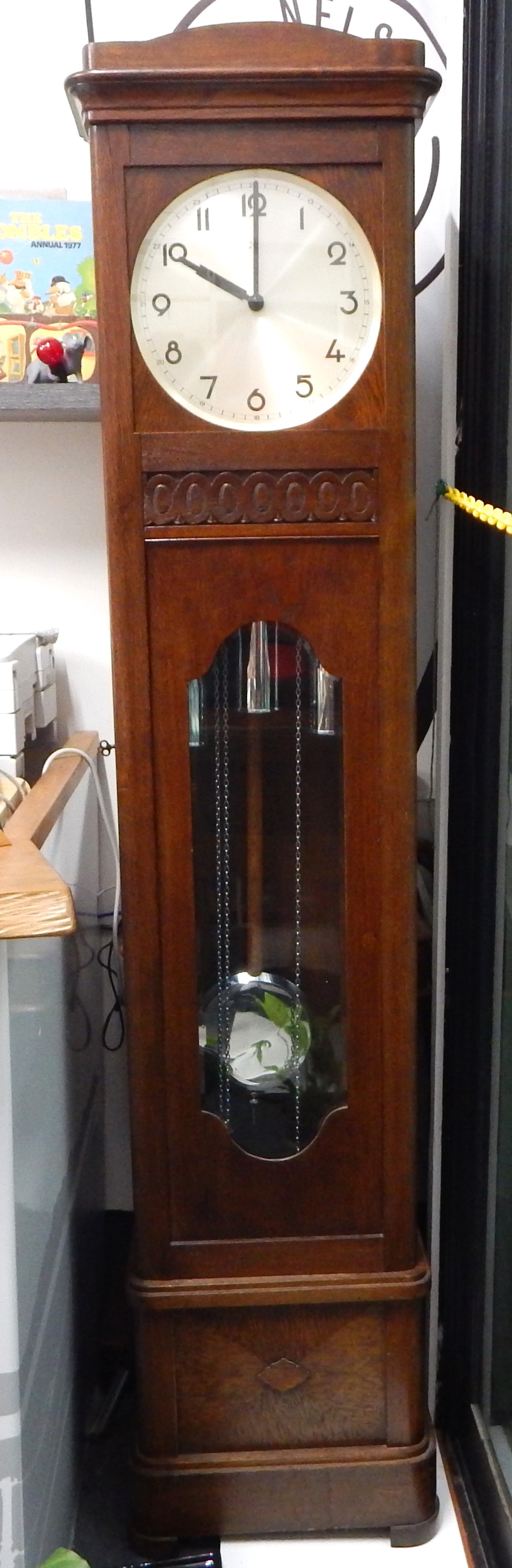 c1928 HAC - German Oak Grandfather Clock — NZ auction result