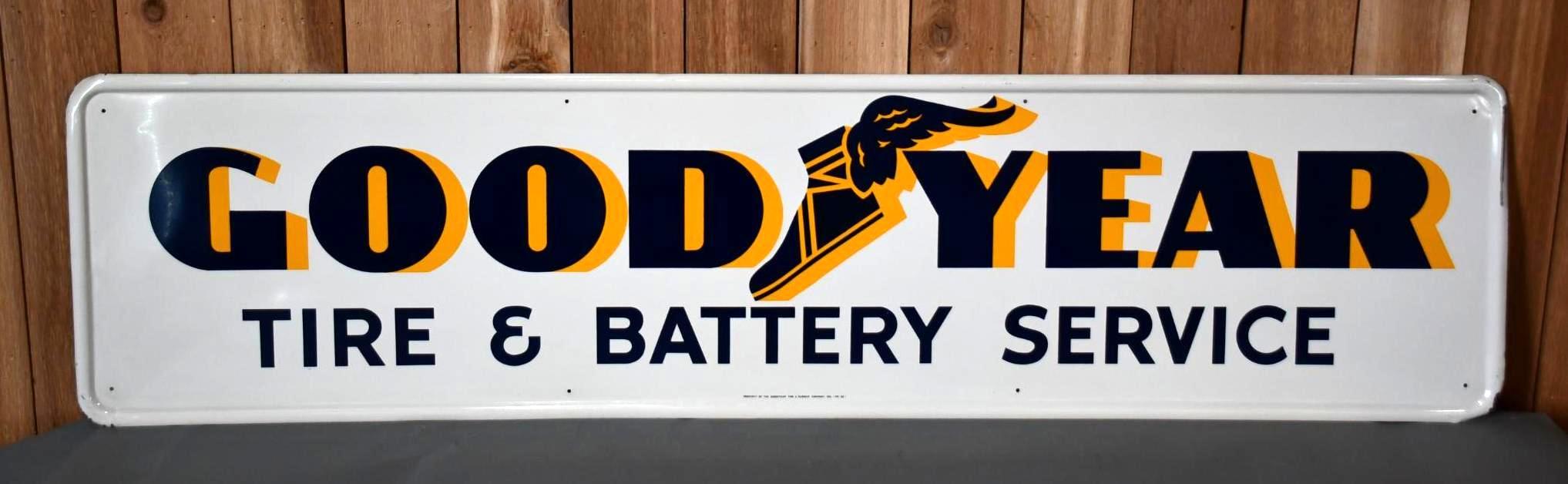 Goodyear w/Logo Tire & Battery Service Metal Sign (TAC) Matthews