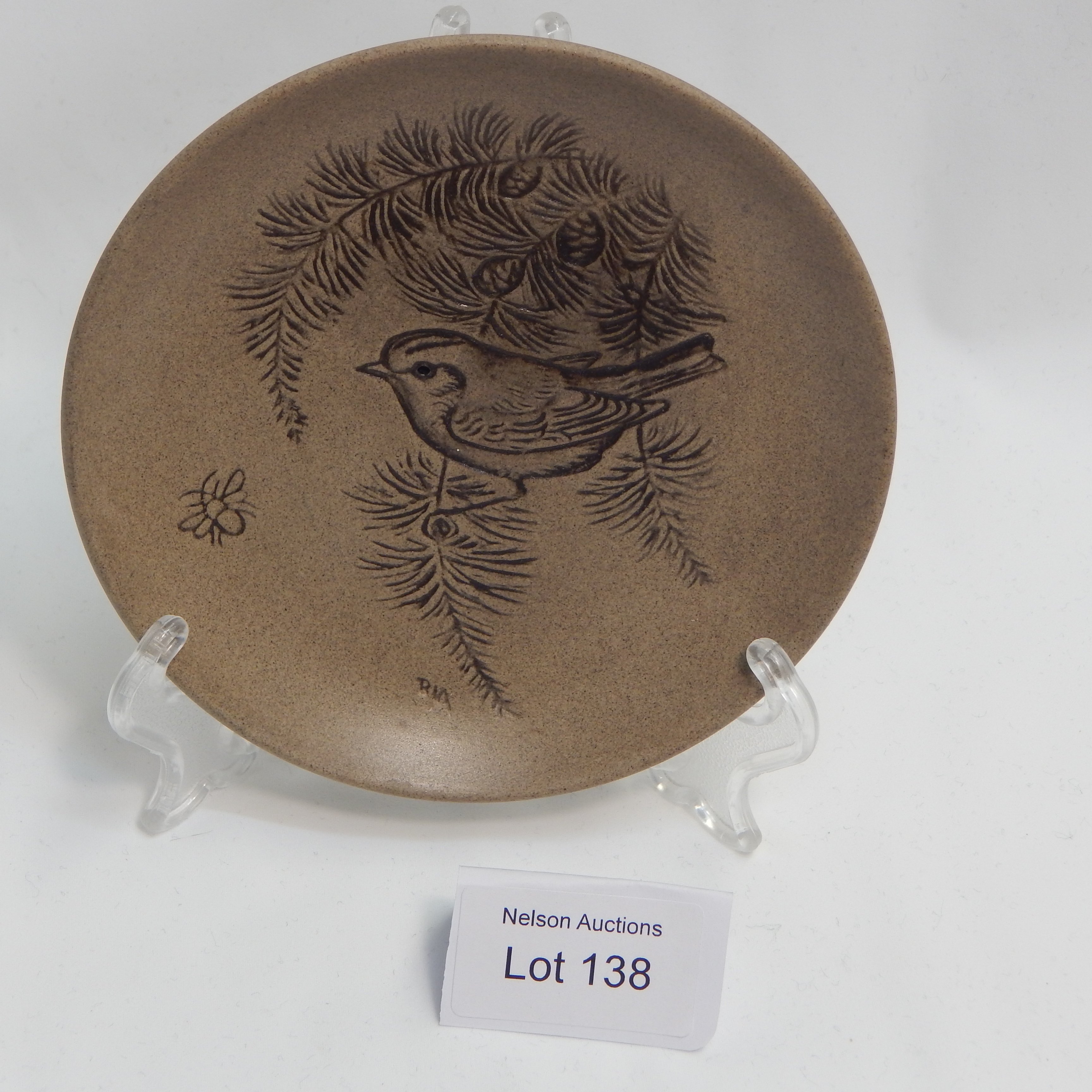 Vintage Poole Pottery Stoneware Pin Plate — sold at auction in New Zealand for $25
